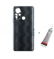 İNFİNİX HOT 11S Arka Batarya Pil Kapağı GÜMÜŞ (B7000 15 ML Yapıştırıcı)