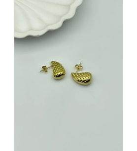 Çelik Gold Mini Boy Damla Küpe - 25-clk11