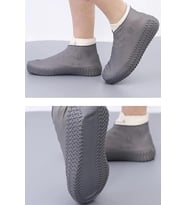 Gri Silikon Ayakkabı Kılıfı Yağmur Koruyucu Kir Su Geçirmez (34-39)