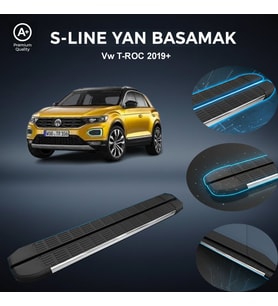 VW T-ROC S-Line Premium Krom Yan Basamak 2019 Sonrası