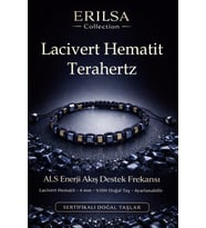 Sertifikalı ALS Enerji Akış Destek Frekansı Bilekliği – Lacivert Hematit ve Terahertz Doğal Taş (Çok Renkli)