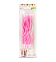 Makaron Pembe Burgulu Uzun Mum 12 li