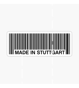 Made in Germany Araba Leptop Oto Sticker 13cm 4 Adet W