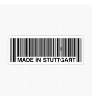 Made in Germany Araba Leptop Oto Sticker 13cm 4 Adet W