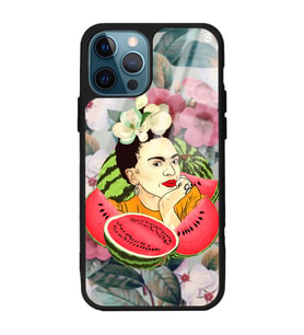 iPhone 13 Pro Max Frida Kahlo Tasarımlı Glossy Telefon Kılıfı