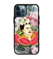 iPhone 13 Pro Max Frida Kahlo Tasarımlı Glossy Telefon Kılıfı