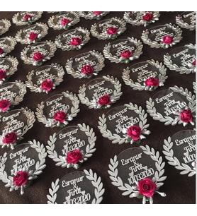 Kişiye Özel Şeffaf Pleksi Magnet Hatıra (Altın)