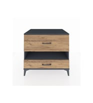Kronos Şifonyer Tek Raflı 2 Çekmeceli 88x59x80 Antrasit-Çam
