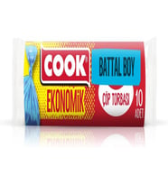 Cook Eko Battal Boy Jelatinli Mavi Renk Çöp Torbası 72 x 95 cm 10 Yaprak