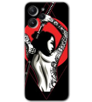 Redmi 12 Kılıf HD Desen Baskılı Arka Kapak - Samurai Girl