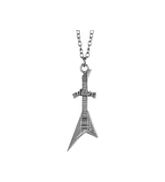 Motörhead - Elektro Gitar Gümüş Kaplama 60 Cm Zincir Kolye