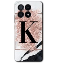 Poco x6 Pro Kılıf HD Desen Baskılı Kılıf - Pembe Mermer Desenli K Harfi
