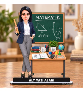 Kişiye Özel Siluet MDF Masaüstü Ürün Karikatürlü 18 cm MDF Masaüstü Biblo - Masaüstü Hediye