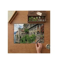 Roma Katolik Kilisesi Tasarımı 240 parça Ahşap Puzzle Ahşap Kutuda MP06051