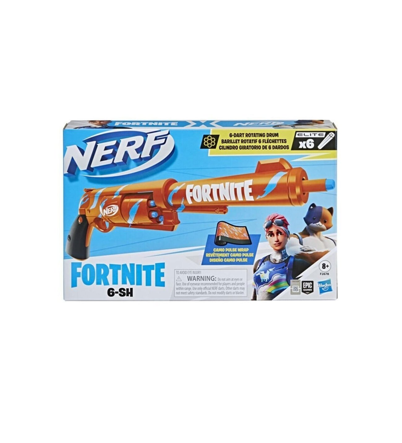 NERF FORTNITE 6-SH DART BLASTER NER F2678