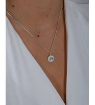 Kişiye Özel Minimalist Lotus Çiçeği Kolye 925K Gümüş