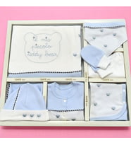 MİLAYS Unisex Bebek Hastane 10lu Lüx Set Şirin Ayıcık Yeni Model (A. Mavi)