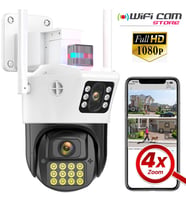1080P HD Çift Kameralı Wifi Smart Kamera Otomatik İnsan Takip Özellikli PTZ Kamera