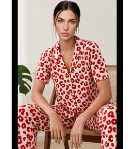 Night Kadın Kısa Kollu Comfort Pijama Takımı 4725