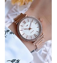Ferro Rose Gold Renk 3 Atm Suya Dayanıklı Çelik Kordon Özel Tasarım Kadın Kol Saati BF2994AWT