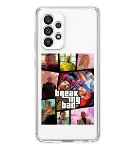 Samsung Galaxy A33 Uyumlu Breaking Bad Gta Tasarımlı Şeffaf Telefon Kılıfı