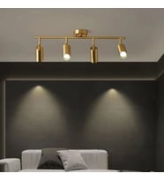 RİOLİGHT MODERN1 MATT ALTIN1 KAPLAMA1 4XGU10 DUYLU 3000K HAREKETLİ BAŞLIK SPOT AMPÜL DAHİLDİR (Eskitme Altın)