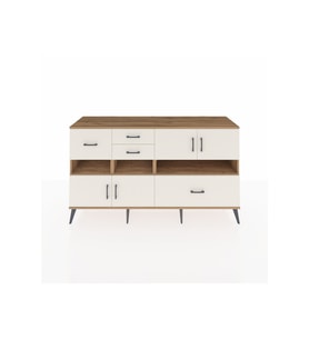 Kronos Konsol 5 Raflı 4 Çekmeceli 4 Kapaklı 176x59x99 Çam-Aytaşı