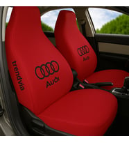 Audi Uyumlu Penye Koltuk Kılıfı Seti Ön ve Arka Oto Kılıf Takımı (Kırmızı)