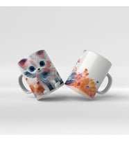 Baskılı Kupa Bardak Sevimli Kedi - 8