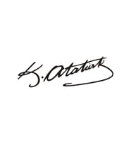 Atatürk Imza Oto Sticker,