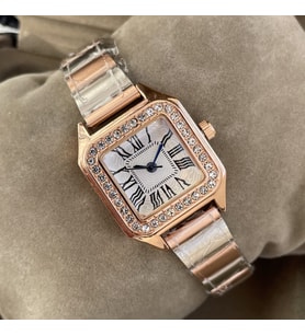 Özel Kutulu Taşlı Minimal Kare Kadran Metal Kordon Rose Gold ve Gümüş Renk Kadın Kol Saati Kadına Arkadasa Sevgiliye Ablaya Anneye Ese Hanıma Dogum Gunu Yıldonumu Hediyesi Kız Kardese Kız Cocuga Yeni İs Hediyesi