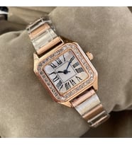 Özel Kutulu Taşlı Minimal Kare Kadran Metal Kordon Rose Gold ve Gümüş Renk Kadın Kol Saati Kadına Arkadasa Sevgiliye Ablaya Anneye Ese Hanıma Dogum Gunu Yıldonumu Hediyesi Kız Kardese Kız Cocuga Yeni İs Hediyesi