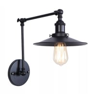 RİOLİGHT RETRO SİYAH ÜÇ MAFSALLI METAL APLİK (Siyah - Beyaz)