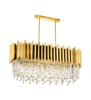 AVONNI AV-60101-S85X40 Sarı Kaplama Modern Avize E27 Metal Kristal 85x40cm