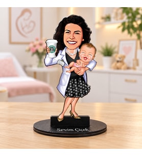 Kişiye Özel Ebe Tasarım Karikatür Biblo