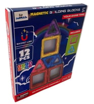 12 Parça Manyetik Bloklar Magnetıc Building Blocks Rengarenk Manyetik Bloklar