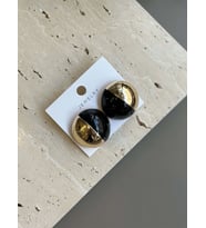 Northcity Top Küpe - Siyah Şık ve Rahat Günlük Küpe