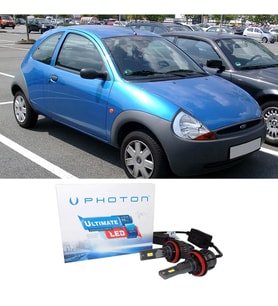Ford Ka Led Xenon Uzun + Kısa Far Ampulü H4 Ultimate 9500 Lumens Yeni Seri Beyaz 1997+