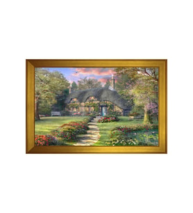 Manzara Temalı Kanvas Tablo 50 x 70 cm Gold Çerçeve