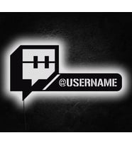 Kişiselleştirilebilir Twitch Tasarımlı Led Mdf Duvar Tablosu, 6mm Ahşap Duvar Dekoru