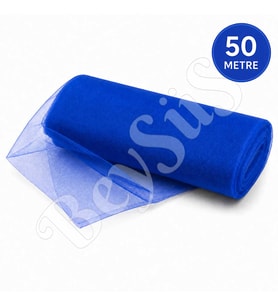 Süsleme Tülü Lacivert Kristal Tül 50 m