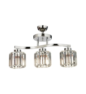 AVONNI AV-65231-3K Krom Kaplama Modern Avize E27 Metal Kristal 55x17cm