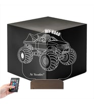 Luvivia Off Road Arazi Aracı Jeep Tasarım Kişiye Özel 3D Lamba - Masa Gece Lambası