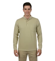 Erkek Gömlek Yaka Jakarlı Cepli Regular Fit Sweatshirt BGL-ST04957 (Bej)