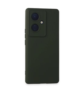 Vivo V29 Lite Kılıf Nano İçi Kadife Silikon - Koyu Yeşil