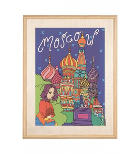 İkigai Moscow Ahşap Tablo
