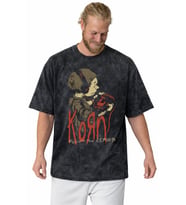 Korn Rock Metal Müzik Grubu Baskılı Unisex Oversize Vintage Yıkamalı Tişört