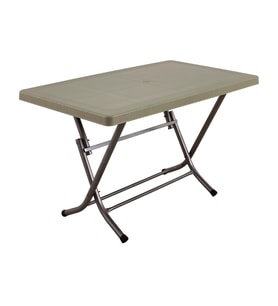 Mandella 70x120 Zeugma Rattan Masa (Katlanır Metal Ayak) Çölbeji