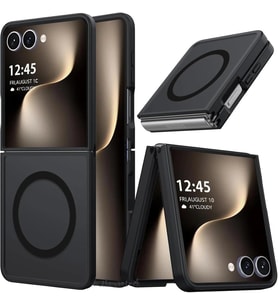 Lexroo Samsung Galaxy Z Flip 7 Uyumlu Kılıf M-Safe Şarj Destekli Kamera Korumalı Şeffaf Mat