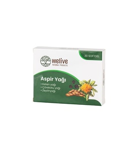 WELIVE ASPİR YAĞI KETEN YAĞI ÇÖREKOTU YAĞI ZEYTİN YAĞI